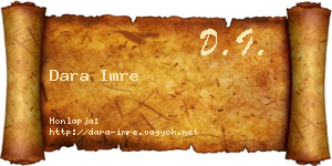 Dara Imre névjegykártya